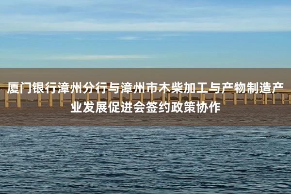 厦门银行漳州分行与漳州市木柴加工与产物制造产业发展促进会签约政策协作