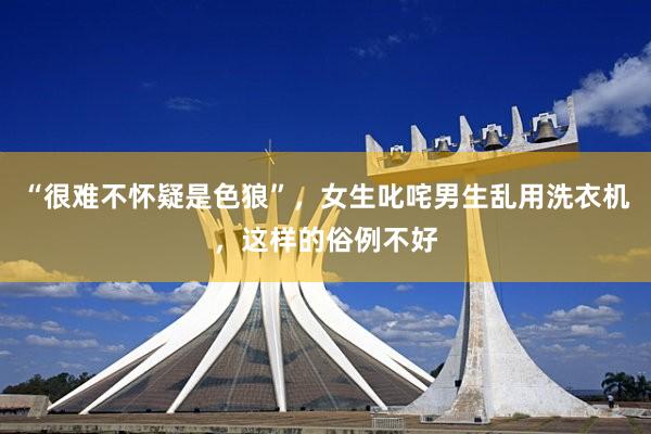 “很难不怀疑是色狼”，女生叱咤男生乱用洗衣机，这样的俗例不好