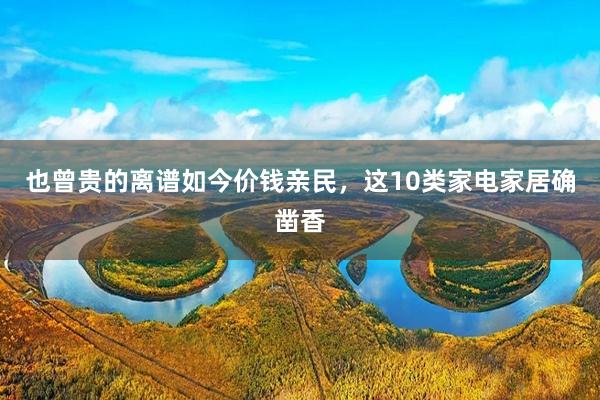 也曾贵的离谱如今价钱亲民，这10类家电家居确凿香